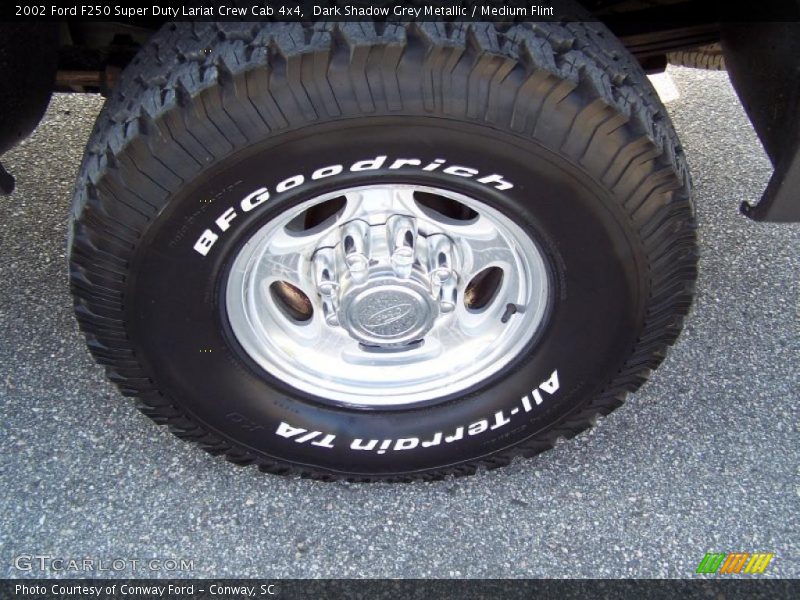 Dark Shadow Grey Metallic / Medium Flint 2002 Ford F250 Super Duty Lariat Crew Cab 4x4