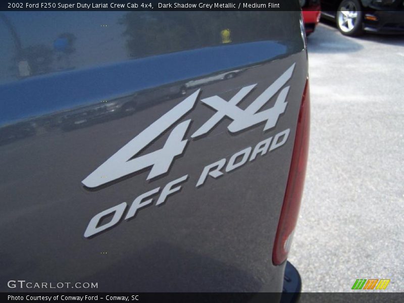 Dark Shadow Grey Metallic / Medium Flint 2002 Ford F250 Super Duty Lariat Crew Cab 4x4