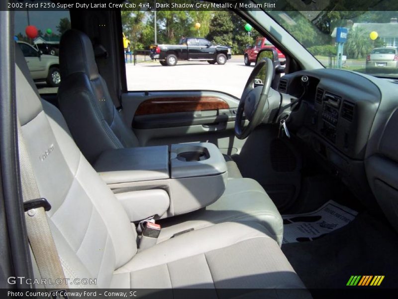 Dark Shadow Grey Metallic / Medium Flint 2002 Ford F250 Super Duty Lariat Crew Cab 4x4