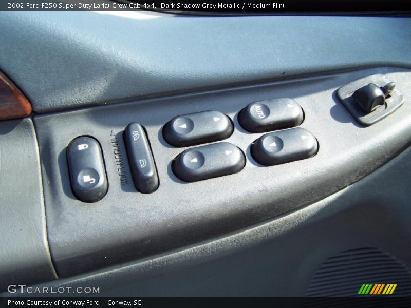 Dark Shadow Grey Metallic / Medium Flint 2002 Ford F250 Super Duty Lariat Crew Cab 4x4