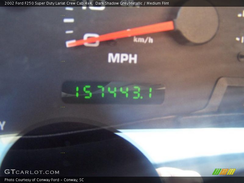 Dark Shadow Grey Metallic / Medium Flint 2002 Ford F250 Super Duty Lariat Crew Cab 4x4