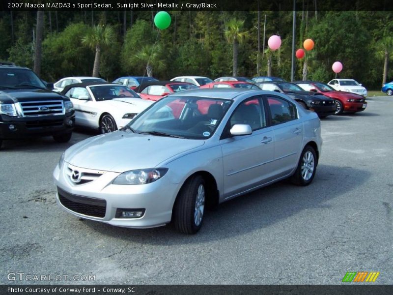 Sunlight Silver Metallic / Gray/Black 2007 Mazda MAZDA3 s Sport Sedan