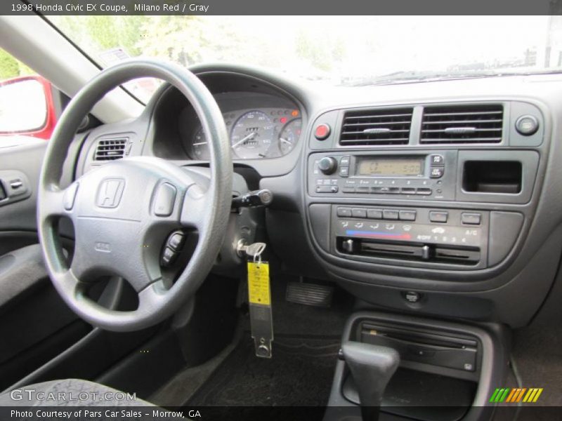 Milano Red / Gray 1998 Honda Civic EX Coupe