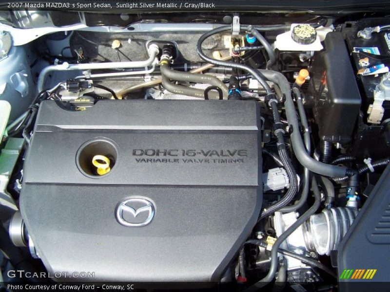 Sunlight Silver Metallic / Gray/Black 2007 Mazda MAZDA3 s Sport Sedan