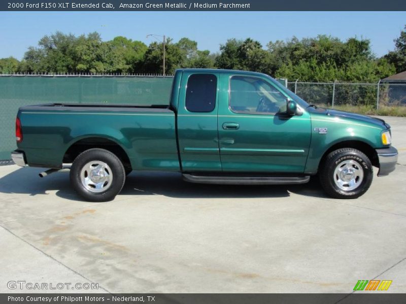 Amazon Green Metallic / Medium Parchment 2000 Ford F150 XLT Extended Cab