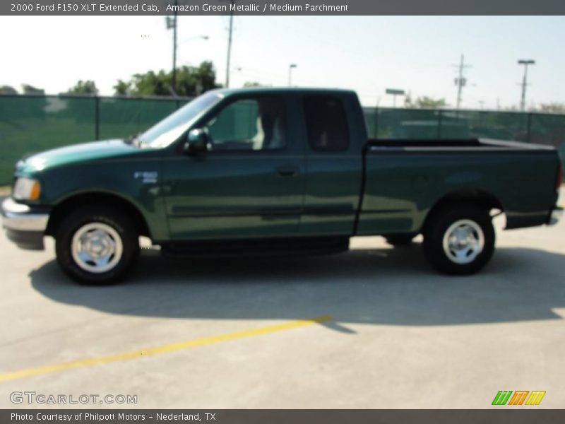 Amazon Green Metallic / Medium Parchment 2000 Ford F150 XLT Extended Cab