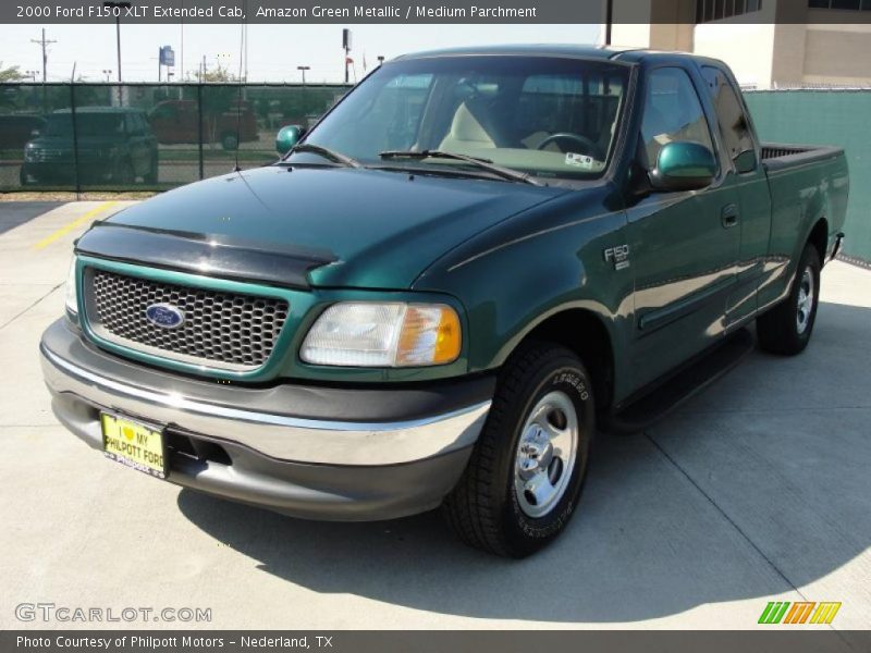 Amazon Green Metallic / Medium Parchment 2000 Ford F150 XLT Extended Cab