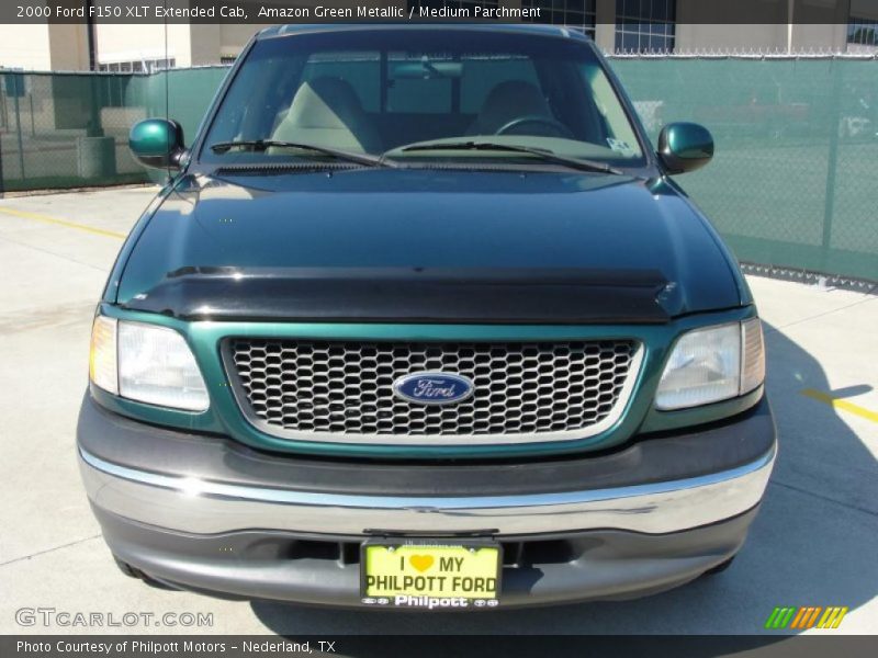 Amazon Green Metallic / Medium Parchment 2000 Ford F150 XLT Extended Cab