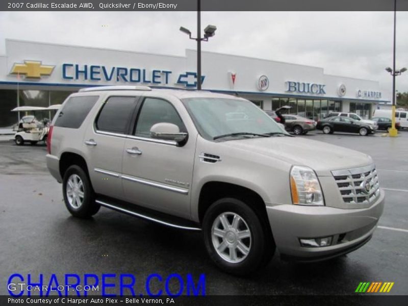 Quicksilver / Ebony/Ebony 2007 Cadillac Escalade AWD