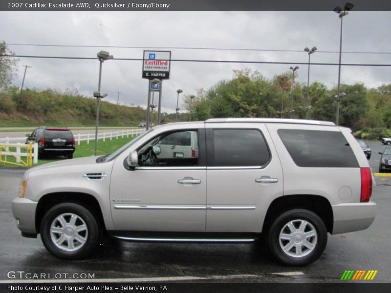 Quicksilver / Ebony/Ebony 2007 Cadillac Escalade AWD