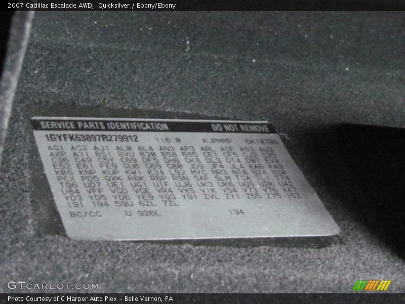 Quicksilver / Ebony/Ebony 2007 Cadillac Escalade AWD
