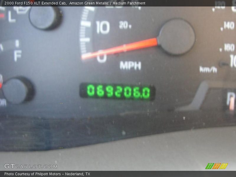 Amazon Green Metallic / Medium Parchment 2000 Ford F150 XLT Extended Cab