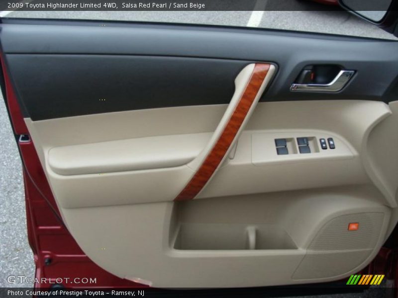 Salsa Red Pearl / Sand Beige 2009 Toyota Highlander Limited 4WD