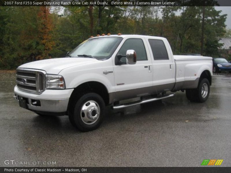 Oxford White / Castano Brown Leather 2007 Ford F350 Super Duty King Ranch Crew Cab 4x4 Dually