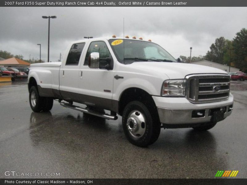 Oxford White / Castano Brown Leather 2007 Ford F350 Super Duty King Ranch Crew Cab 4x4 Dually