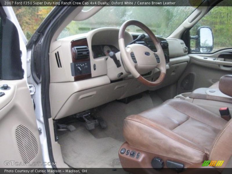 Oxford White / Castano Brown Leather 2007 Ford F350 Super Duty King Ranch Crew Cab 4x4 Dually