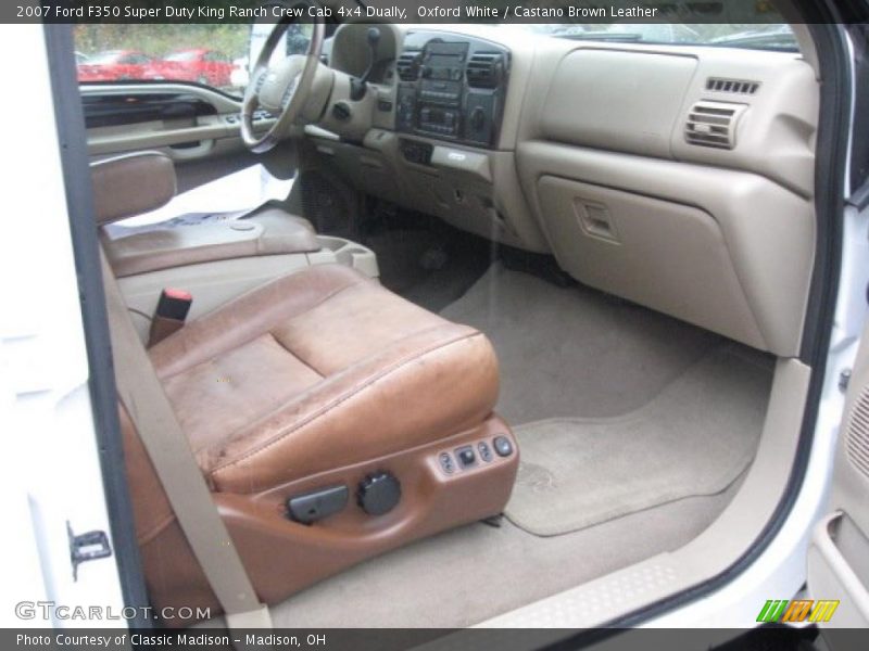 Oxford White / Castano Brown Leather 2007 Ford F350 Super Duty King Ranch Crew Cab 4x4 Dually
