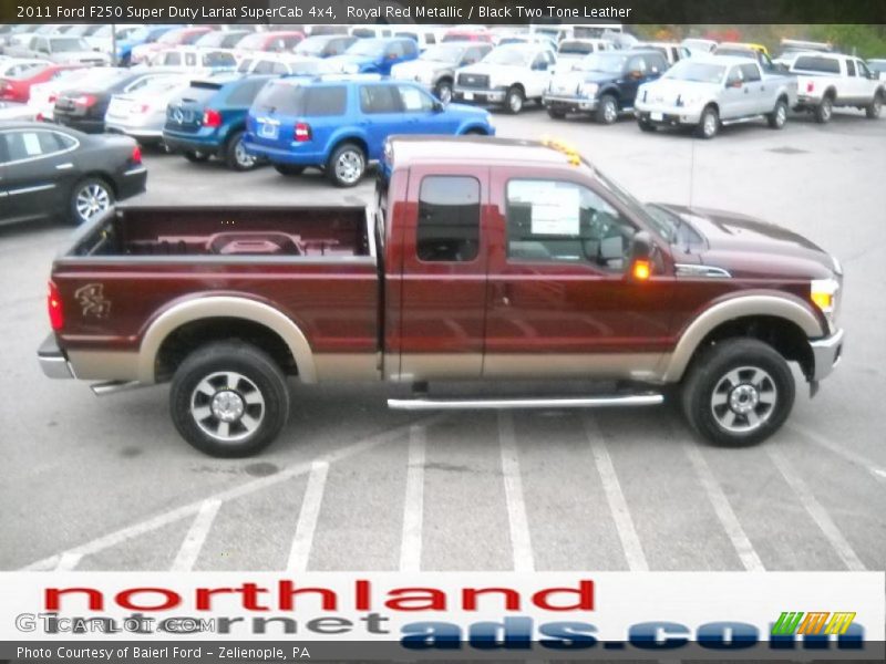 Royal Red Metallic / Black Two Tone Leather 2011 Ford F250 Super Duty Lariat SuperCab 4x4
