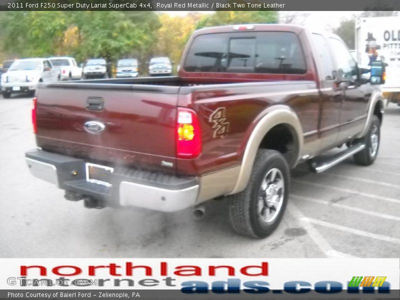 Royal Red Metallic / Black Two Tone Leather 2011 Ford F250 Super Duty Lariat SuperCab 4x4