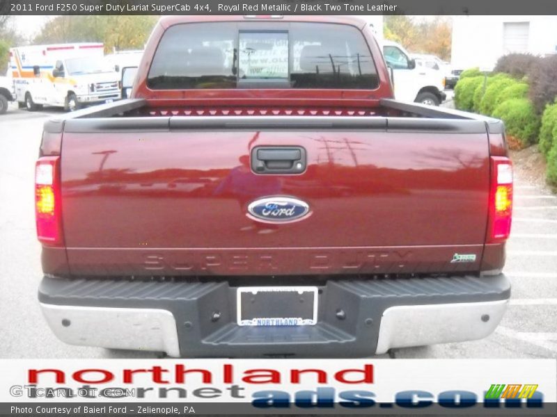 Royal Red Metallic / Black Two Tone Leather 2011 Ford F250 Super Duty Lariat SuperCab 4x4