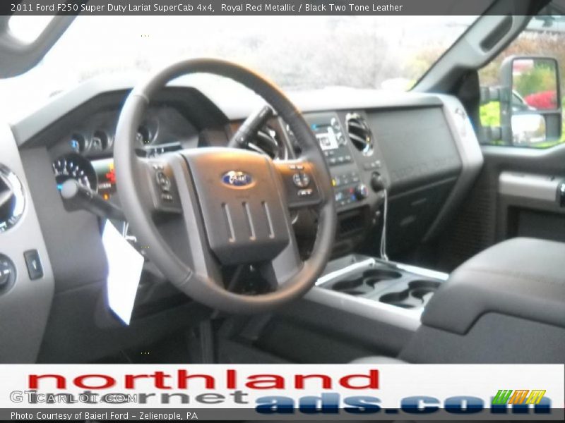 Royal Red Metallic / Black Two Tone Leather 2011 Ford F250 Super Duty Lariat SuperCab 4x4