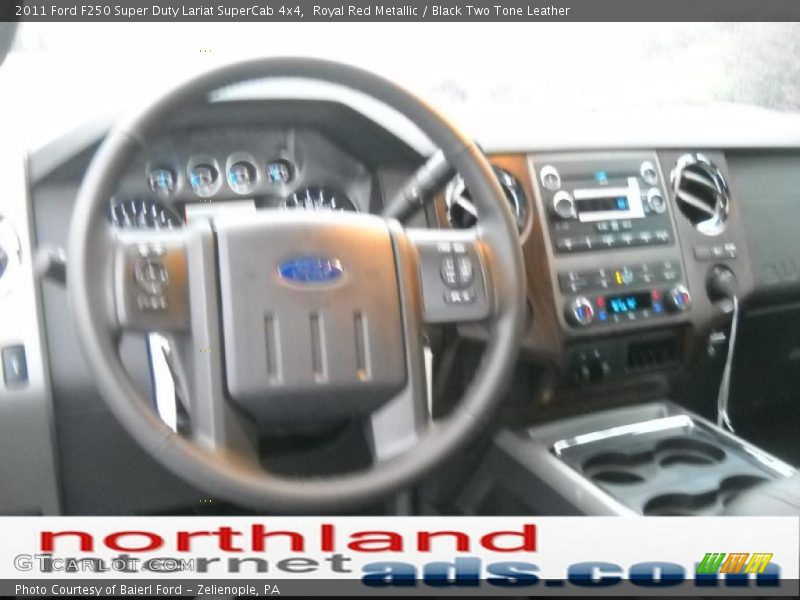 Royal Red Metallic / Black Two Tone Leather 2011 Ford F250 Super Duty Lariat SuperCab 4x4