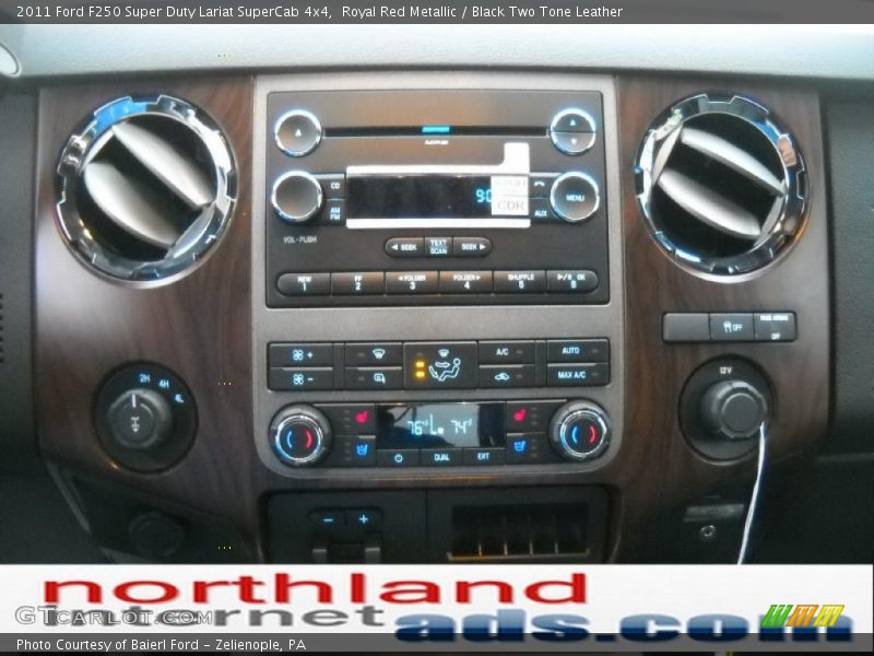 Royal Red Metallic / Black Two Tone Leather 2011 Ford F250 Super Duty Lariat SuperCab 4x4