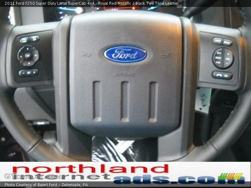 Royal Red Metallic / Black Two Tone Leather 2011 Ford F250 Super Duty Lariat SuperCab 4x4