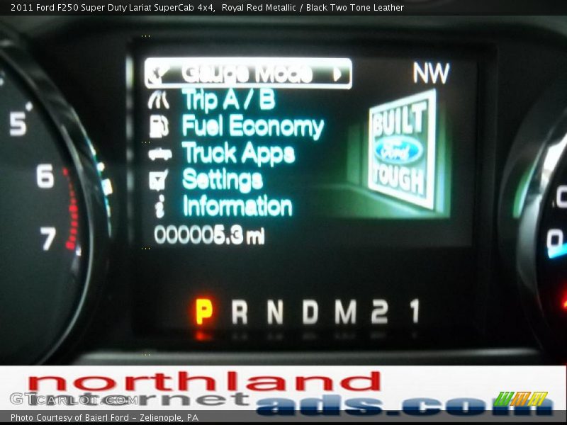 Royal Red Metallic / Black Two Tone Leather 2011 Ford F250 Super Duty Lariat SuperCab 4x4