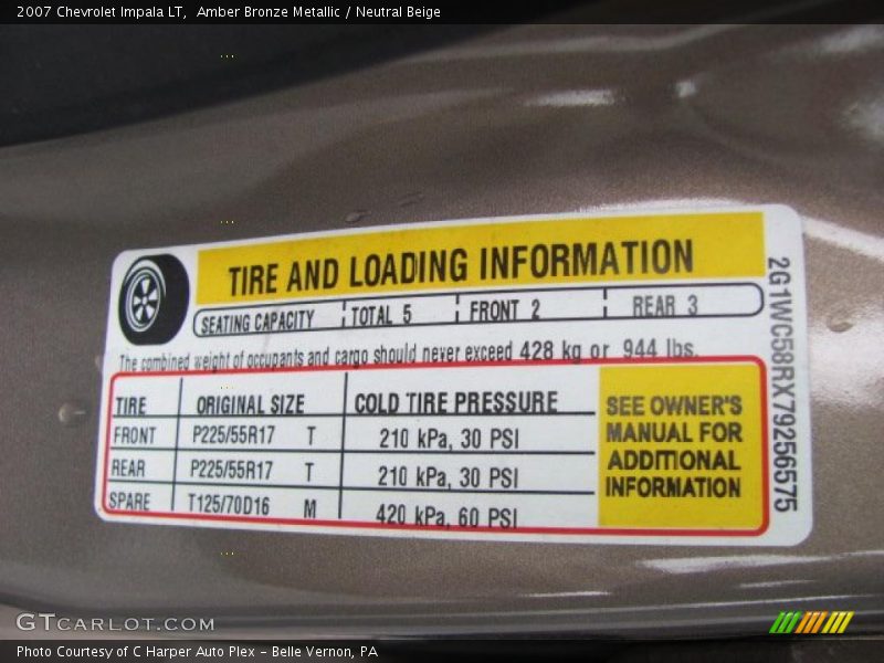 Amber Bronze Metallic / Neutral Beige 2007 Chevrolet Impala LT