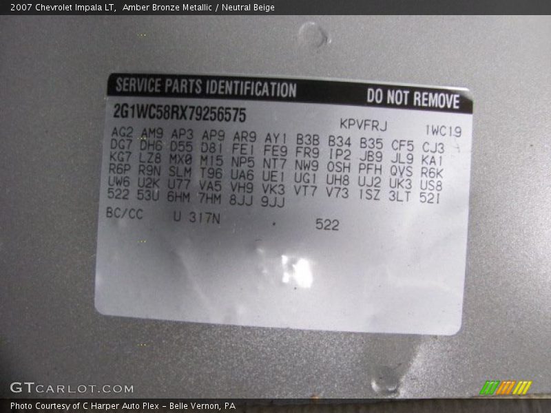 Amber Bronze Metallic / Neutral Beige 2007 Chevrolet Impala LT