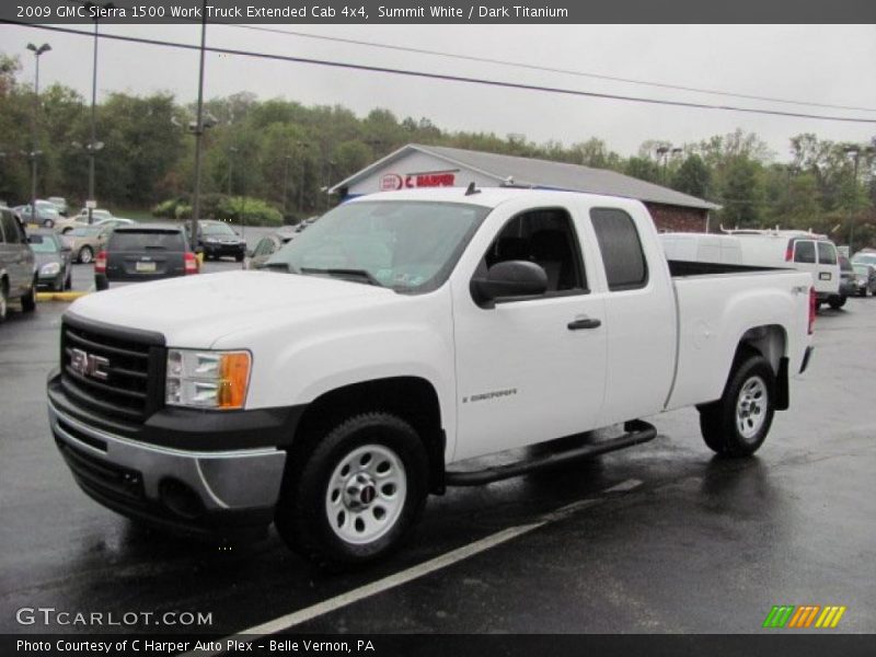 Summit White / Dark Titanium 2009 GMC Sierra 1500 Work Truck Extended Cab 4x4