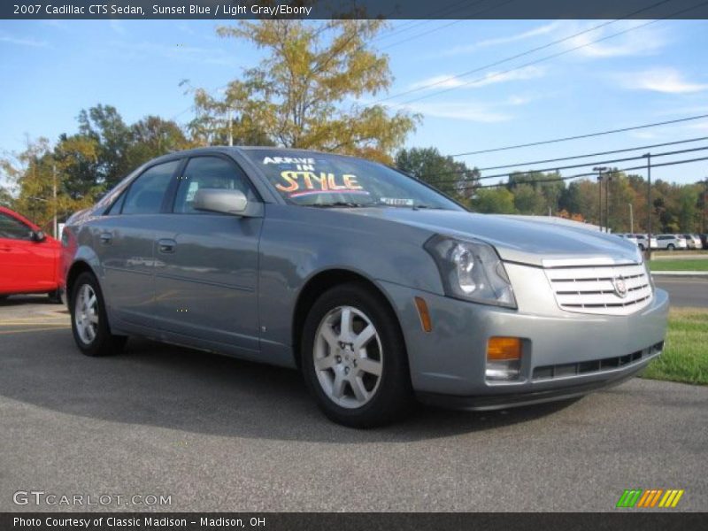 Sunset Blue / Light Gray/Ebony 2007 Cadillac CTS Sedan