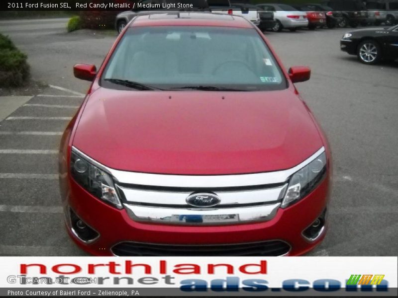 Red Candy Metallic / Medium Light Stone 2011 Ford Fusion SEL