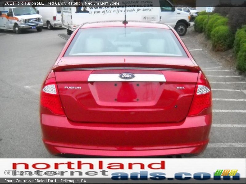 Red Candy Metallic / Medium Light Stone 2011 Ford Fusion SEL