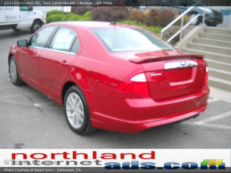 Red Candy Metallic / Medium Light Stone 2011 Ford Fusion SEL