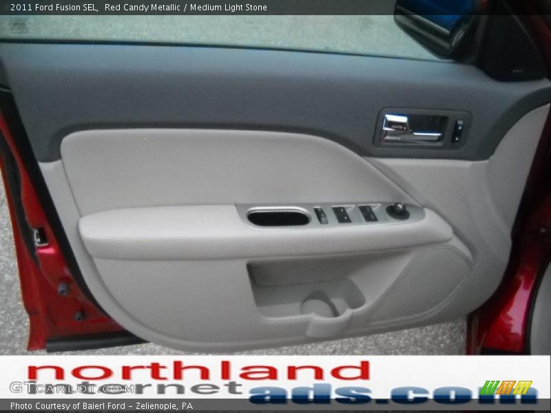Red Candy Metallic / Medium Light Stone 2011 Ford Fusion SEL
