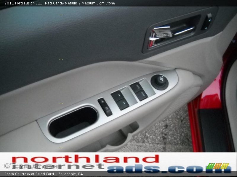Red Candy Metallic / Medium Light Stone 2011 Ford Fusion SEL