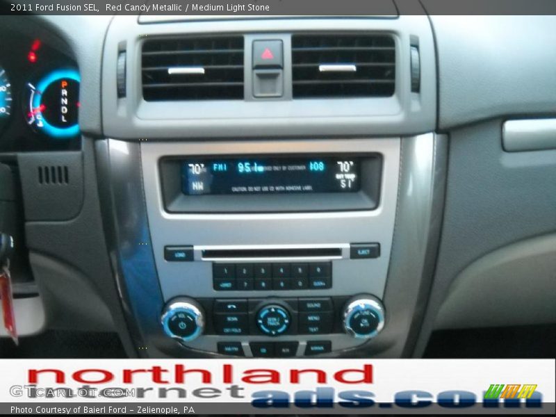 Red Candy Metallic / Medium Light Stone 2011 Ford Fusion SEL
