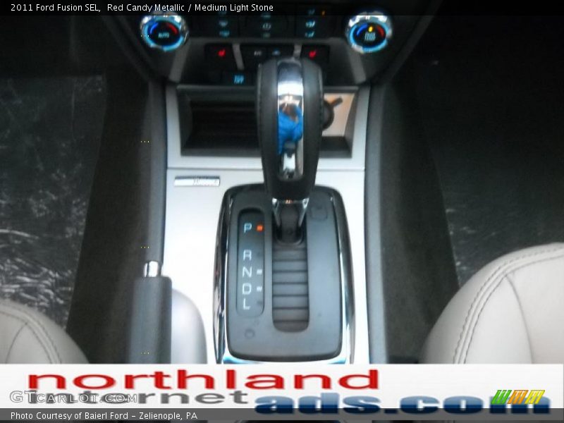 Red Candy Metallic / Medium Light Stone 2011 Ford Fusion SEL