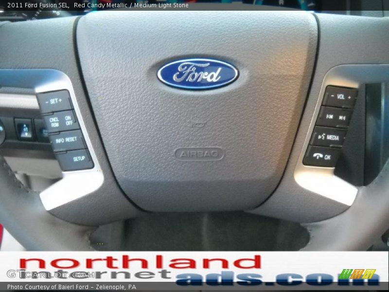 Red Candy Metallic / Medium Light Stone 2011 Ford Fusion SEL