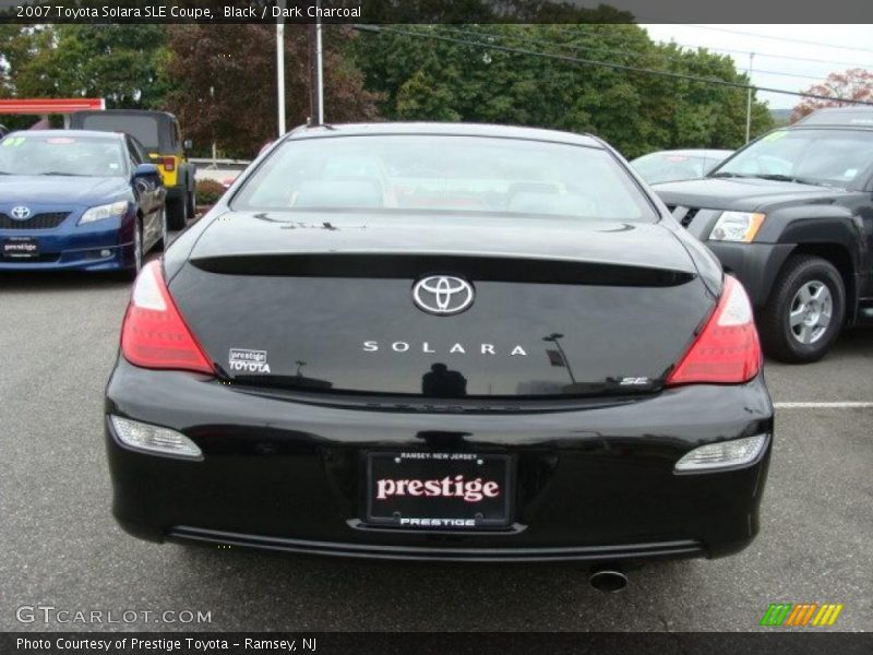 Black / Dark Charcoal 2007 Toyota Solara SLE Coupe