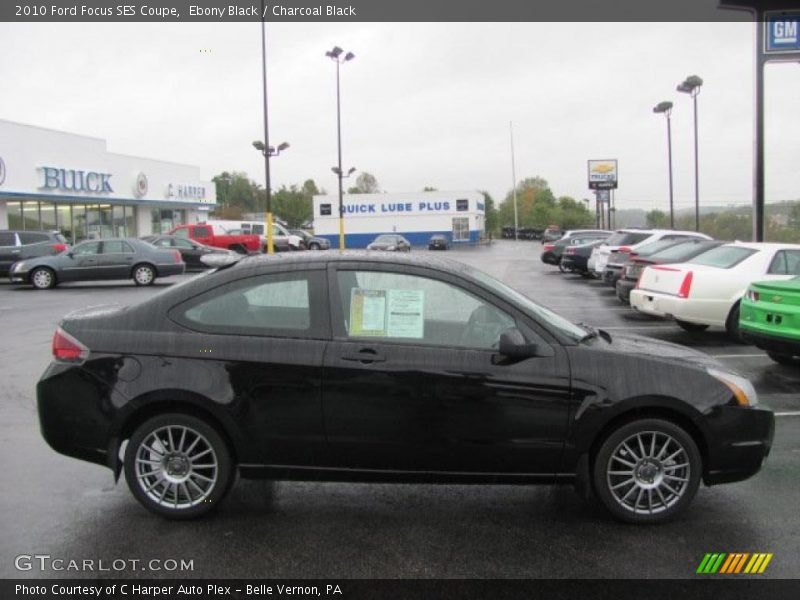 Ebony Black / Charcoal Black 2010 Ford Focus SES Coupe