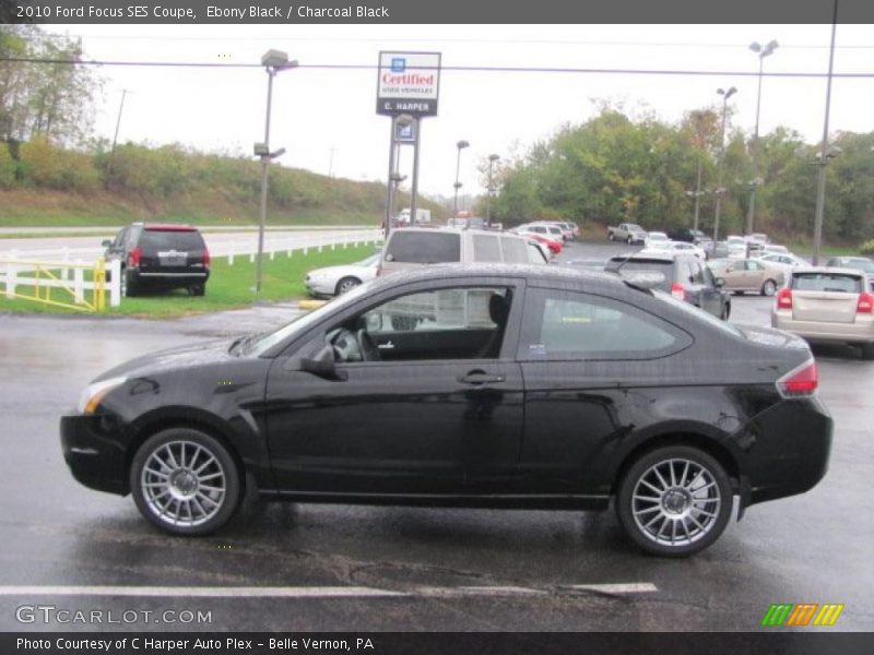 Ebony Black / Charcoal Black 2010 Ford Focus SES Coupe