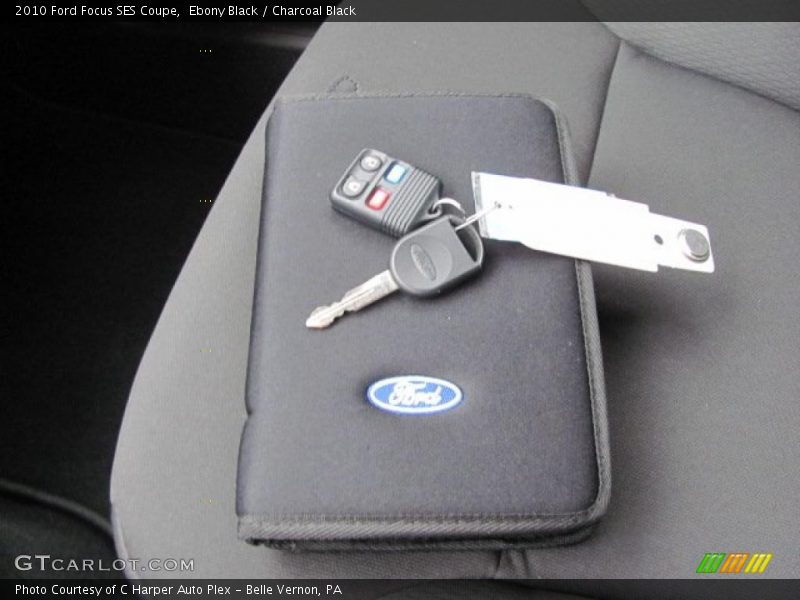 Ebony Black / Charcoal Black 2010 Ford Focus SES Coupe