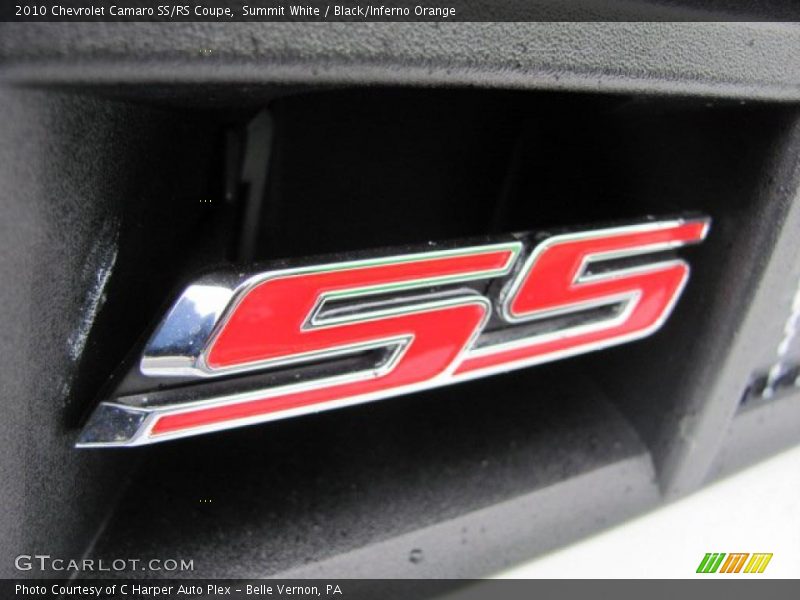 Summit White / Black/Inferno Orange 2010 Chevrolet Camaro SS/RS Coupe