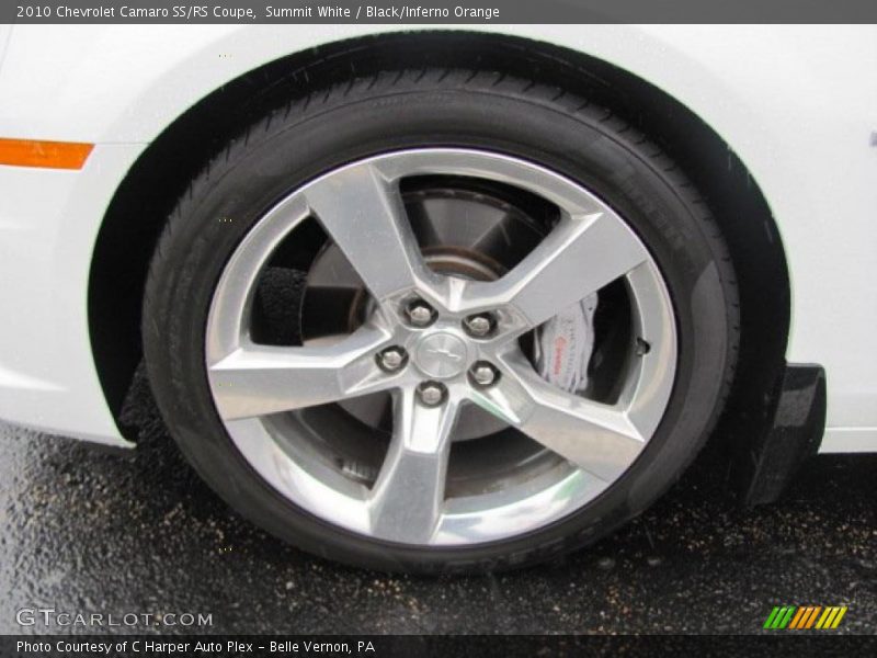 Summit White / Black/Inferno Orange 2010 Chevrolet Camaro SS/RS Coupe
