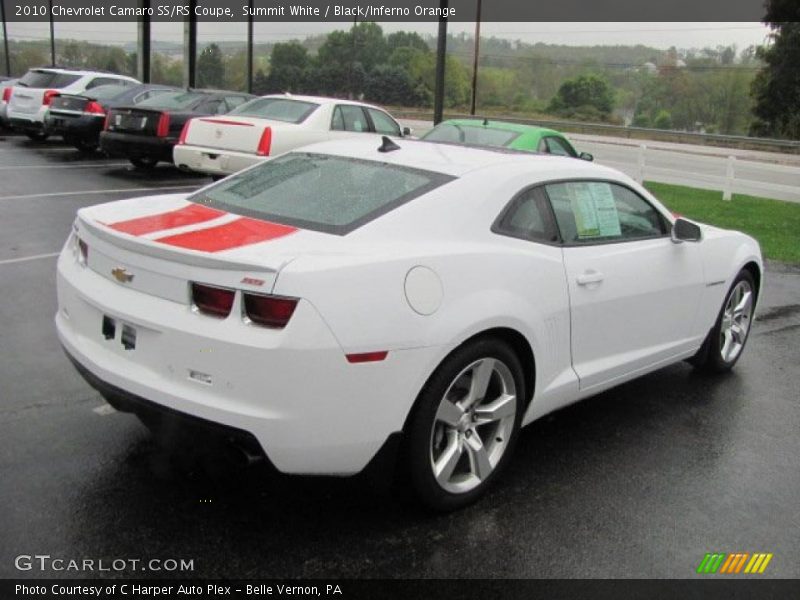Summit White / Black/Inferno Orange 2010 Chevrolet Camaro SS/RS Coupe