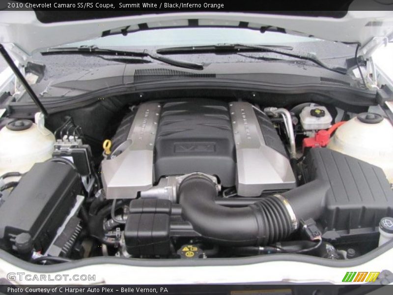 Summit White / Black/Inferno Orange 2010 Chevrolet Camaro SS/RS Coupe