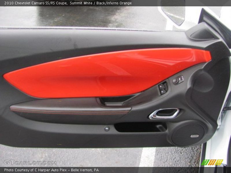 Summit White / Black/Inferno Orange 2010 Chevrolet Camaro SS/RS Coupe
